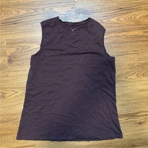 Garnet Hill Purple Sleeveless Tank Top